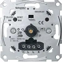 Merten MEG5134-0000 Dimmer (inbouw) Geschikt voor lampen: Gloeilamp, Halogeenlamp, LED-lamp Aluminium
