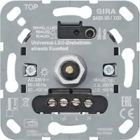 Gira Universele LED draaidimmer 245500 inzet comfort, Knoppen + Schakelaars, Zilver