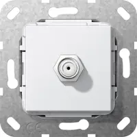 Gira 565003 SAT-F-connector, koppeling, zuiver wit, glanzend