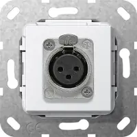 Gira D Serie XLR Basis Socket Puur Wit - 566703