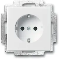 Busch-Jaeger BJ solo Schuko combinatie met 20 EUCBLI-84 LED-verlichting, kleur: davos/ studioweiss