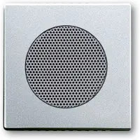 Busch-Jaeger BJ enkele afdekking voor inbouwbox 8253-83, luidsprekerinbouw, aluminiumzilver