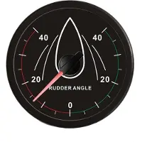 VETUS Rudder Angle Indicator 12-24v Zwart 100 mm