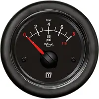 VETUS Oil Pressure Gauge 12-24v Zilver 52 mm