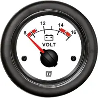 VETUS Voltmeter 10-16v Zilver 52 mm
