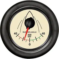 VETUS Rudder Angle Indicator 12-24v Zilver 52 mm