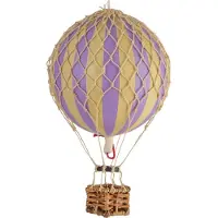 Authentic Models - Luchtballon Floating The Skies - Luchtballon decoratie - Kinderkamer decoratie - Lavendel - Ø 8,5cm