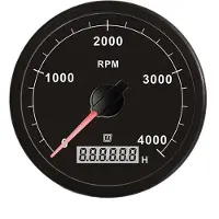 VETUS 0-4000rpm Tachometer 12-24v Zwart 100 mm
