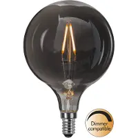 Star Trading G95 bol - E14 - 1.5W - Super Warm Wit <2200K - Dimbaar - Filament - Rookglas