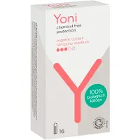 Yoni 5x Biologisch Katoenen Tampons Medium 16 stuks