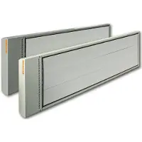 2Heat Ecosun - Terrasverwarmer - Loodsverwarming - Hoge-temperatuur stralingspaneel - Infrarood industriele verwarming - Wit - 1200 Watt