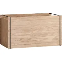 MOEBE Opbergdoos eikenhout 33x60 cm Wood, black