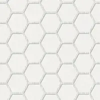 Praxis Vliesbehang honingraat wit 68713