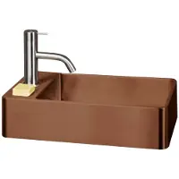 Lanesto Vanity 22x40x10cm fontein 1 kraangat met afvoerplug Copper