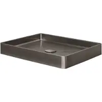 Lanesto Vanity opbouwwastafel 52x41x7cm zonder kraangat Gunmetal