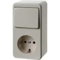 Hager Combinatieschakelaar opbouw wit - 61479640