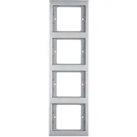 Hager BER K5 frame 13437004, roestvrij staal, 4-voudig, verticaal
