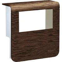 Hager SL opbouwdoos plintgoot aansluitingpunt, kunststof, sucupira, hoogte plintgoot