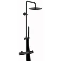 Plieger Roma opbouw regendouche 25cm geborsteld zwart chroom