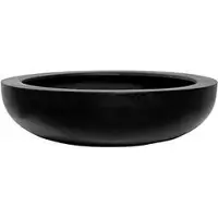 Pottery Pots Bloempot-Plantenschaal Monique Fiberstone Zwart Winterhard D 42 cm H 11 cm