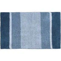 Differnz Badmat | (90 x 60 cm, Microfiber, Blauw)