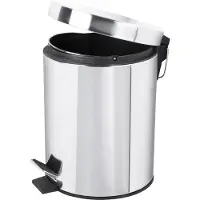 Differnz Pedaalemmer Chroom †“ Prullenbak Badkamer †“ Afvalbakje †“ 5 liter