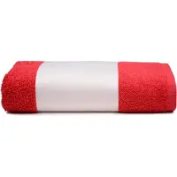 The One Towelling Sublimatie Handdoek - 50 x 100 cm - Hotelkwaliteit - 100% Zacht katoen - Rood