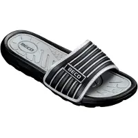 Beco badslippers zwart/grijs heren