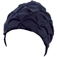 Beco badmuts geplooid dames stof donkerblauw