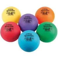 Spordas set van 6 kleurrijke speelballen - stevige polyballen
