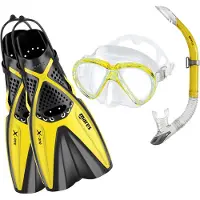 Mares Aquazone Set X One Marea Snorkeling Set Geel EU 39-43