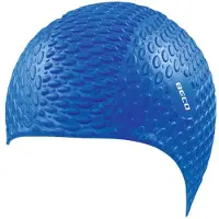 Beco badmuts bubbeltjes siliconen unisex blauw one size
