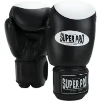 Super Pro Boxer Pro Bokshandschoenen Velcro Zwart/Wit