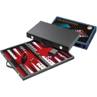 Philos Backgammon Koffer Medium Standaard (Rood)