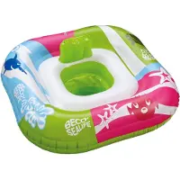 BECO BEERMANN Schwimmring m. Sitz - 0-11 kg - Grün/Pink/Blau - - 0-1 Jahre (50-80) - Schwimmring