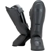 Super Pro Combat Gear Lederen Scheenbeschermer - Grijs - S