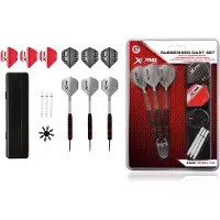 Xqmax darts Dart set rubber afgewerkt 23 g stalen tip 27-dlg QD7000660