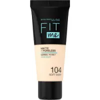 Maybelline 3x Maybelline Fit Me Matte + Poreless Foundation 104 Soft Ivory