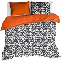 De Witte Lietaer Dekbedovertrek Ginger Orange Tiger Satijn-260 x 200 / 220 / 240 cm | Extra Breed