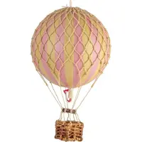 Authentic Models - Luchtballon Floating The Skies - Luchtballon decoratie - Kinderkamer decoratie - Roze - Ø 8,5cm