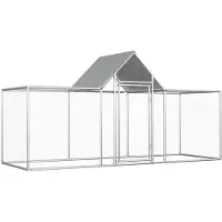 vidaXL - Kippenren - 3x1x1,5 - m - gegalvaniseerd - staal