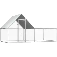 vidaXL Kippenren 4x2x2 m gegalvaniseerd staal