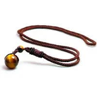 Memphis Touw ketting met Tijgeroog kraal hanger