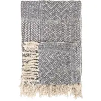 Bloomingville plaid met patroon grijs