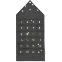 Ferm Living Star Advent Calendar - Kerstversiering Katoen Dark Green - 100519408