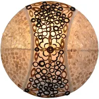 WORU Wandlamp MELINA, dimbaar, Woon-/ Eetkamer, Bamboe, Design, wandlamp