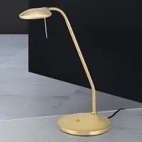 Orion LED-bureaulamp Cobra, dimbaar, messing / goud, Werkkamer / Kantoor, metaal, Modern, LED bureaulamp