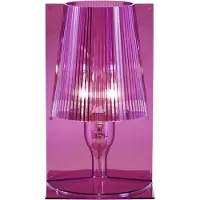Kartell Design tafellamp Take, paars / roze / rose, Woon-/ Eetkamer, Kunststof, Design, tafellamp