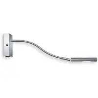 Knapstein LED-wandlamp MODEL, alu / grijs / zink, Slaapkamer, Messing, Design, LED wandlamp
