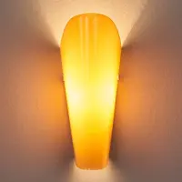 Selene Wandlamp Bloom, dimbaar, crème / amber, Hal, Glas, Modern, wandlamp